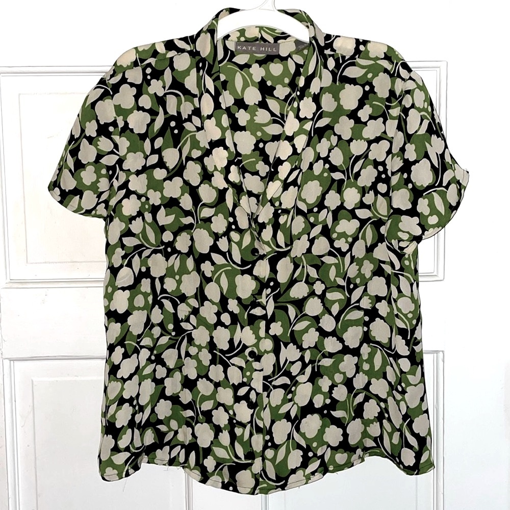 Kate Hill 100% Silk Blouse